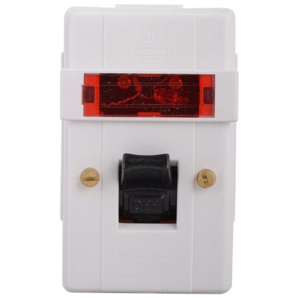 Anchor 39094 Surface DP with Neon WH, 32 Amp, White - 32A, White, NA